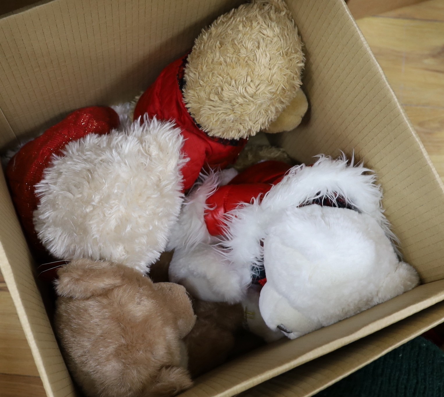 Five Harrods bears, all dressed, original labels, all 40-45cm, excellent condition